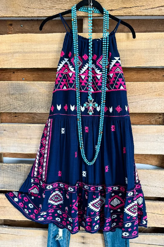 Acapulco Sunshine Dress - Navy