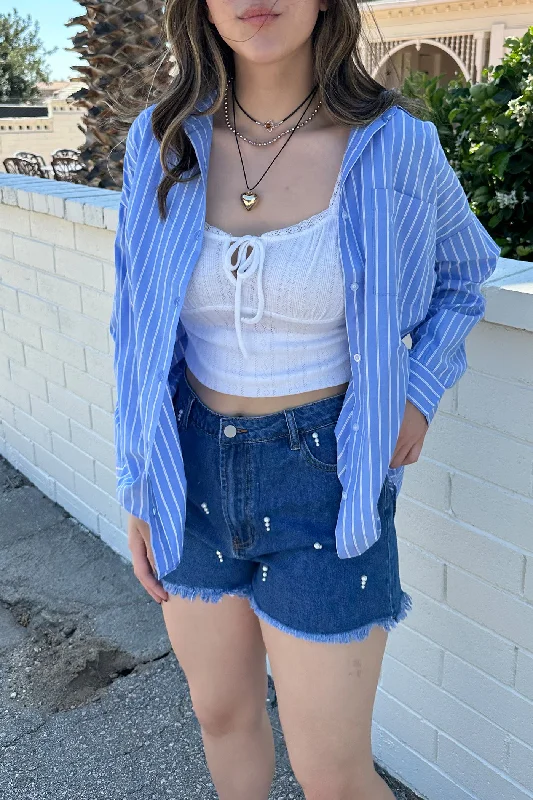 Striped Button Down Top