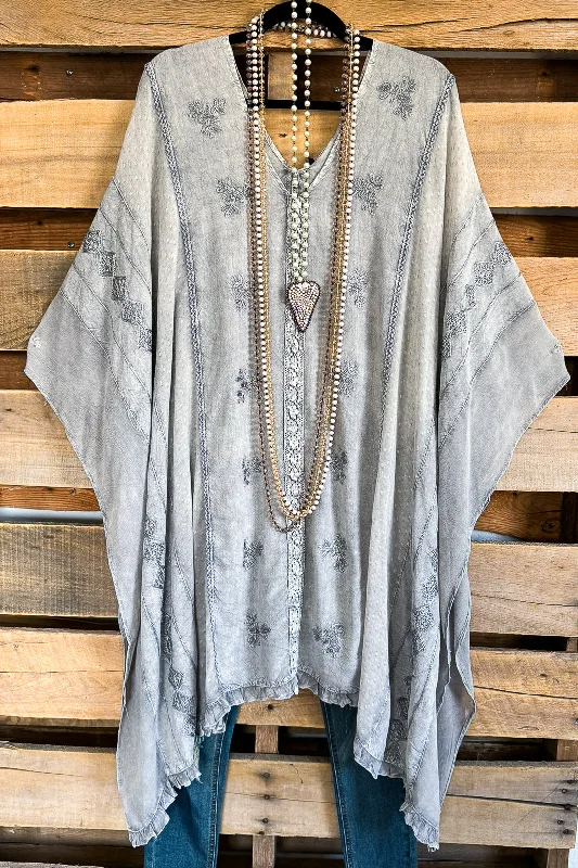 Bohemian Tapestry Cover Up Kaftan - Grey