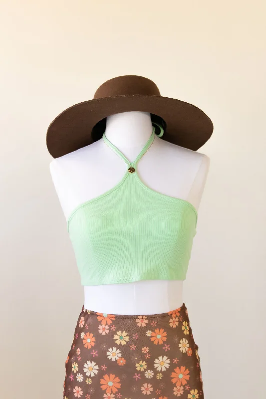 Warm Hearts Halter Crop Top