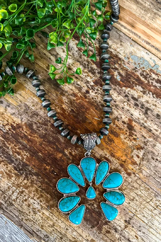 Turquoise Enchantment Necklace - Turquoise & Sliver