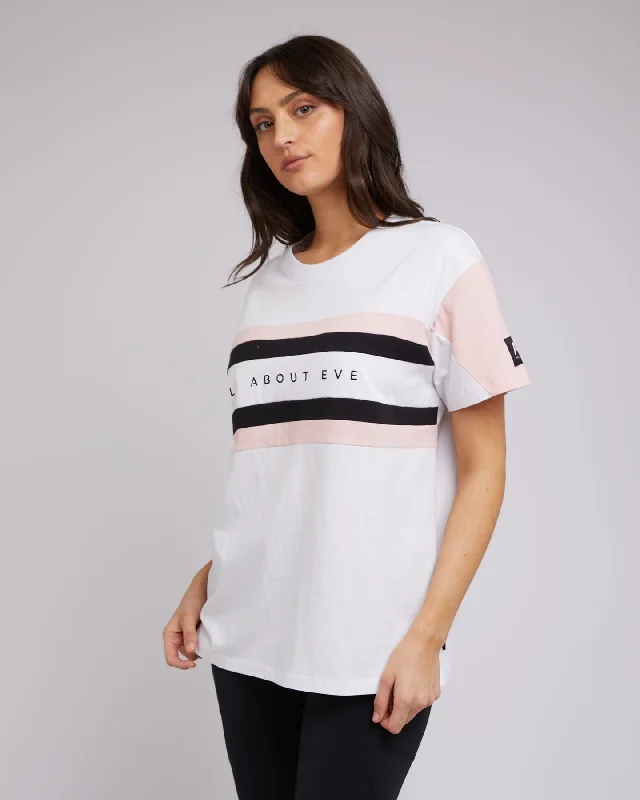 All About Eve Base Contrast Tee Vintage White