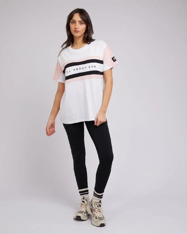 All About Eve Base Contrast Tee Vintage White