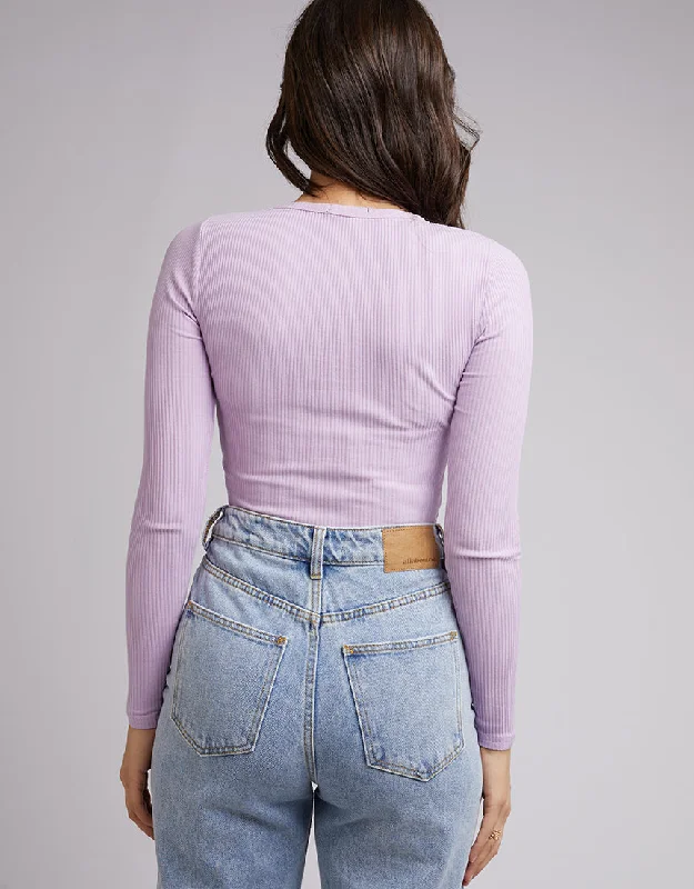 All About Eve Rib Baby Long Sleeve Tee Lilac