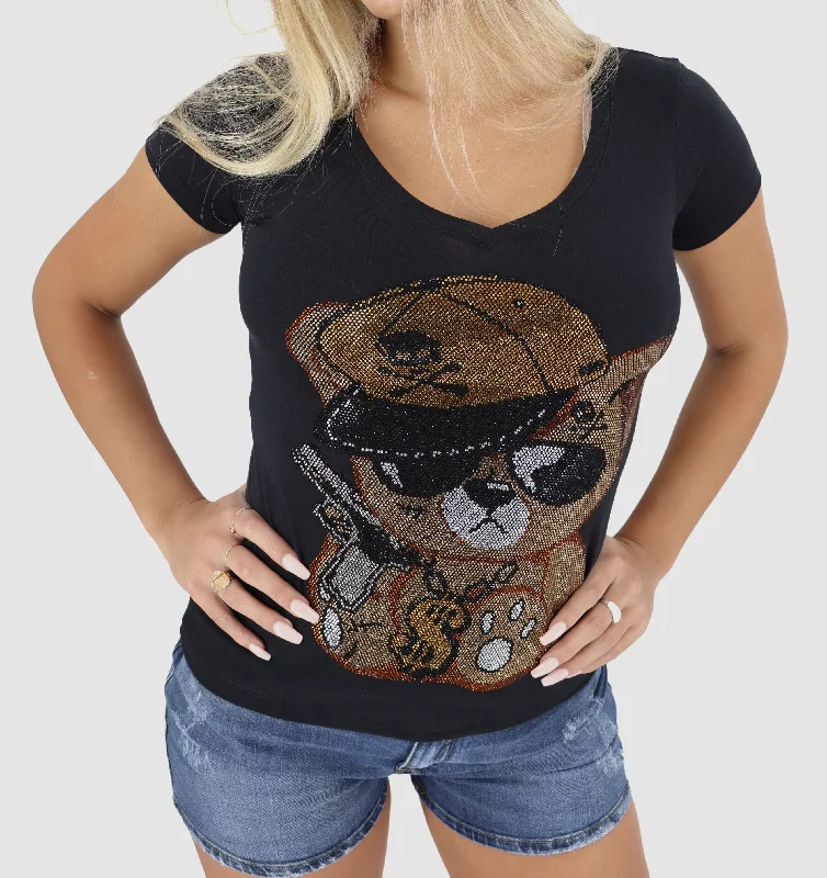 Black/Gold Bear Women