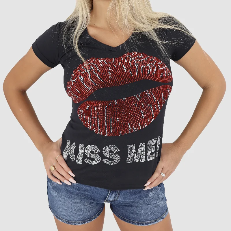 Black/Red Kiss Me Women