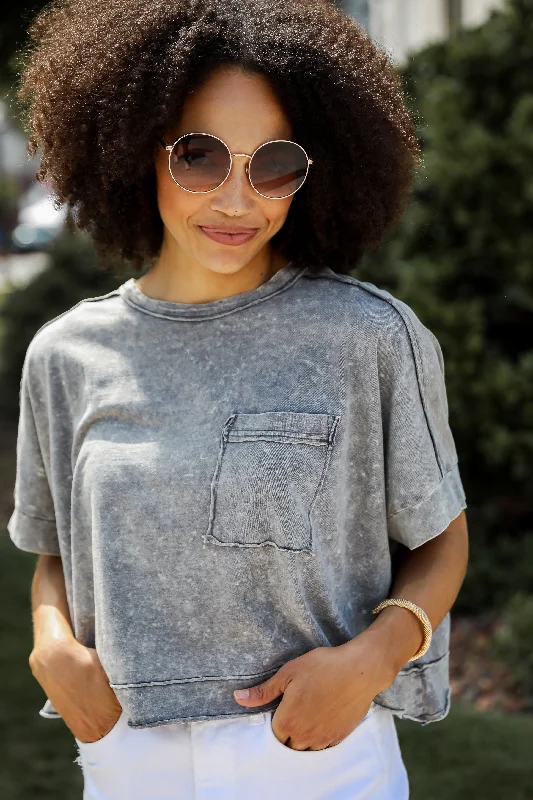 Callie Acid Washed Tee - DU DEAL