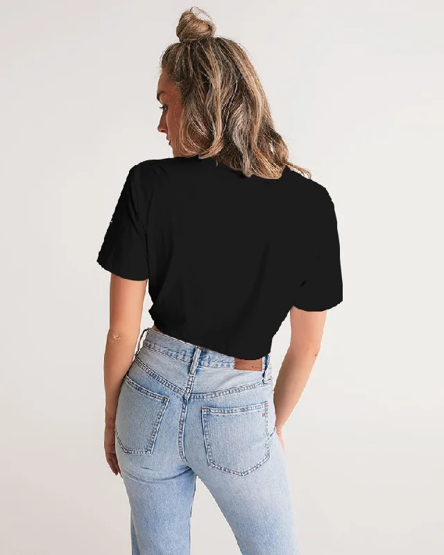 DARK FLITE Women's Twist-Front Cropped Tee