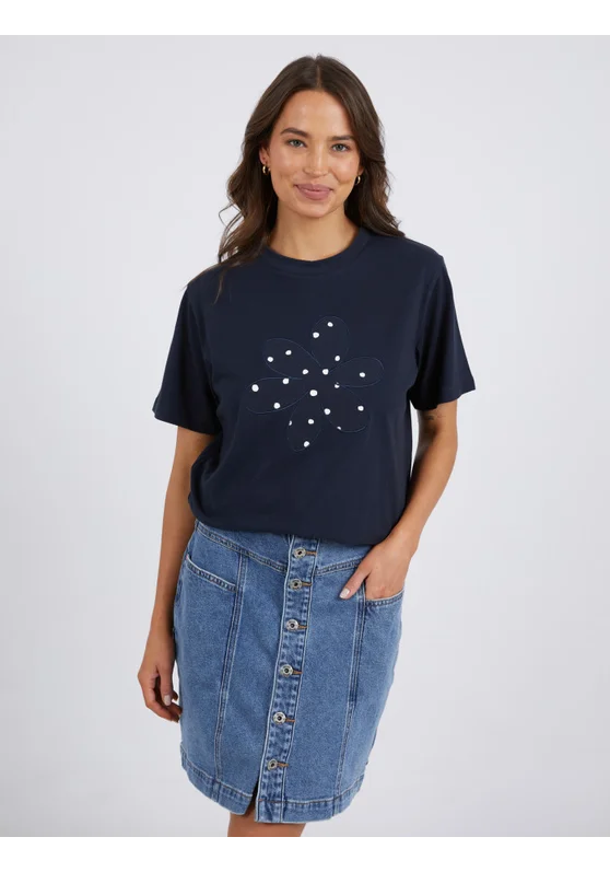 Elm Daisy Spot Tee Navy