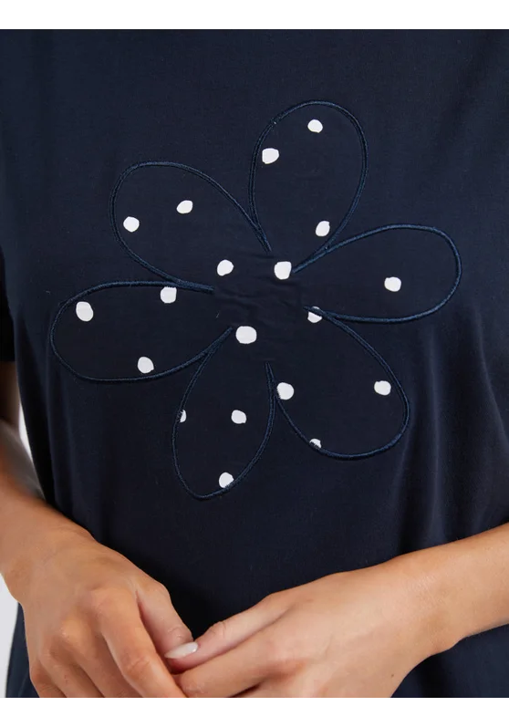 Elm Daisy Spot Tee Navy