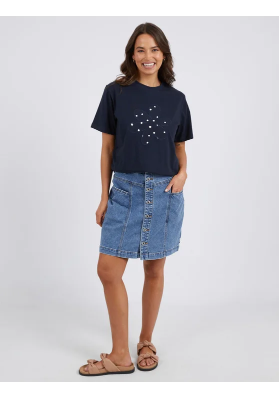 Elm Daisy Spot Tee Navy