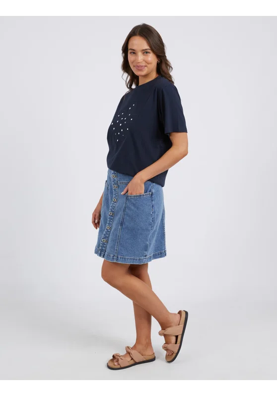 Elm Daisy Spot Tee Navy