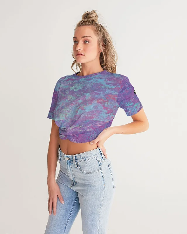 FZ WASH Women's Twist-Front Cropped Tee