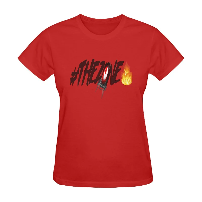 S / FZ FIRE RED Women’s Fine Jersey Short Sleeve T-Shirt(One Side Printing)(Made In USA)