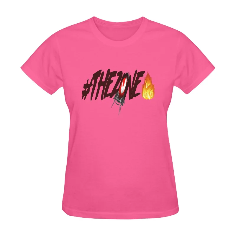 S / FZ FIRE PINK 2 Women’s Fine Jersey Short Sleeve T-Shirt(One Side Printing)(Made In USA)