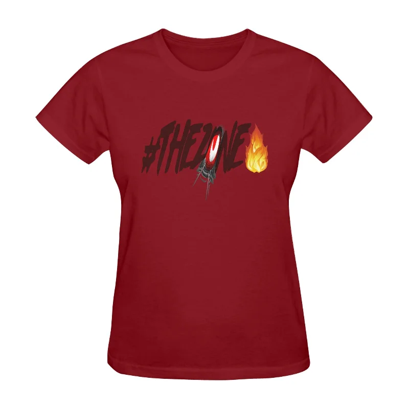 S / FZ FIRE BURGUNDY Women’s Fine Jersey Short Sleeve T-Shirt(One Side Printing)(Made In USA)