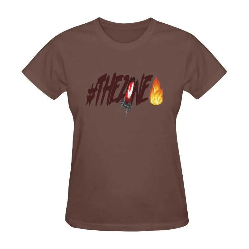 S / FZ FIRE BROWN Women’s Fine Jersey Short Sleeve T-Shirt(One Side Printing)(Made In USA)