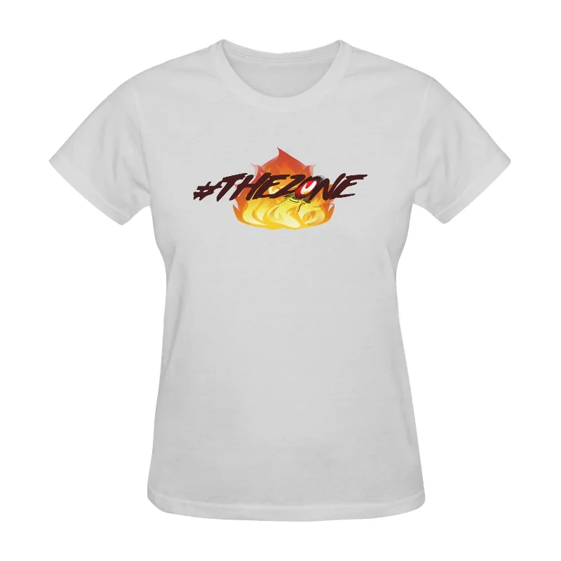 S / THE ZONE GREY Women’s Fine Jersey Short Sleeve T-Shirt(One Side Printing)(Made In USA)