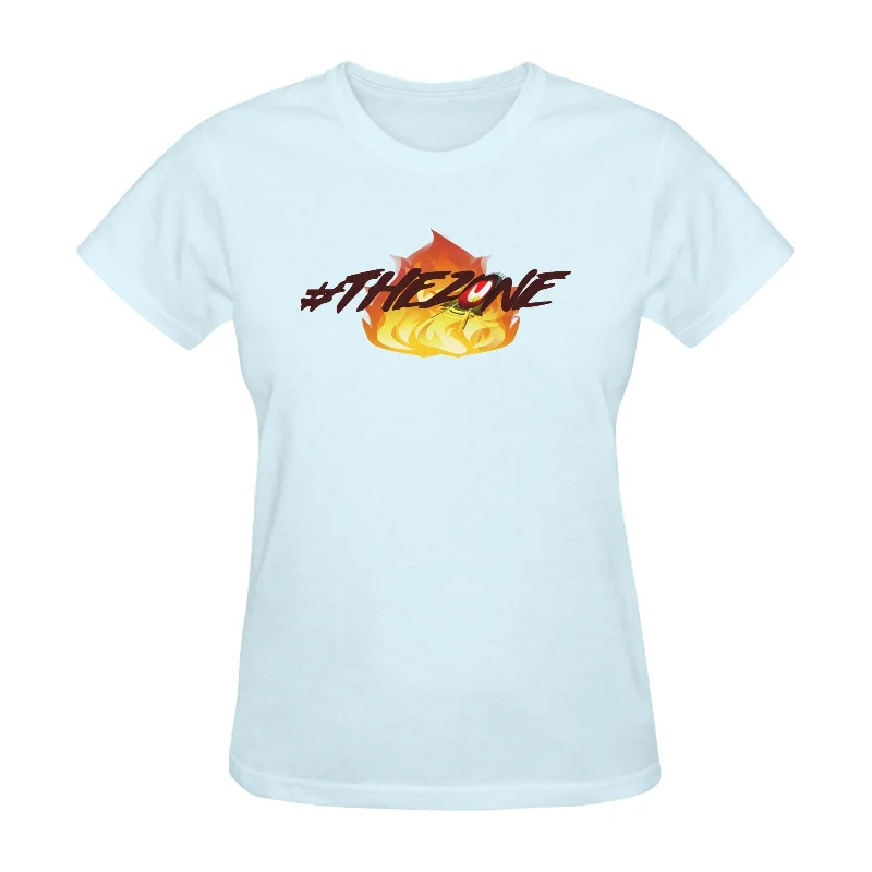 S / THE ZONE SKY BLUE Women’s Fine Jersey Short Sleeve T-Shirt(One Side Printing)(Made In USA)