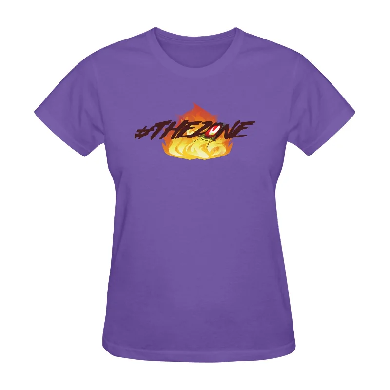 S / THE ZONE PURPLE Women’s Fine Jersey Short Sleeve T-Shirt(One Side Printing)(Made In USA)