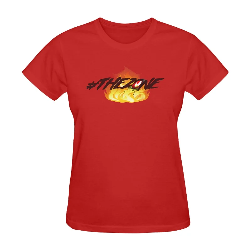 S / THE ZONE RED Women’s Fine Jersey Short Sleeve T-Shirt(One Side Printing)(Made In USA)