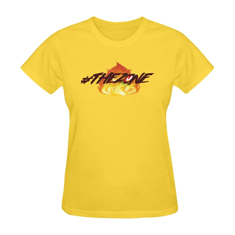 S / THE ZONE YELLOW Women’s Fine Jersey Short Sleeve T-Shirt(One Side Printing)(Made In USA)