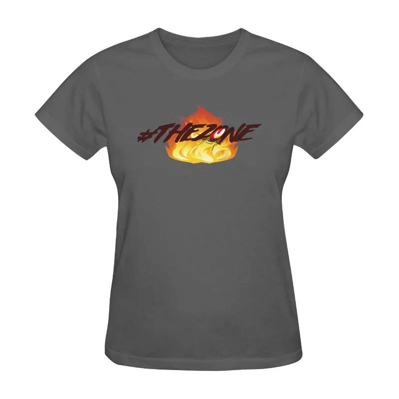 S / THE ZONE DARK GREY Women’s Fine Jersey Short Sleeve T-Shirt(One Side Printing)(Made In USA)