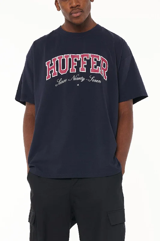 Huffer Mens Block Tee 220 Rings Navy