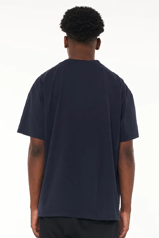 Huffer Mens Block Tee 220 Rings Navy