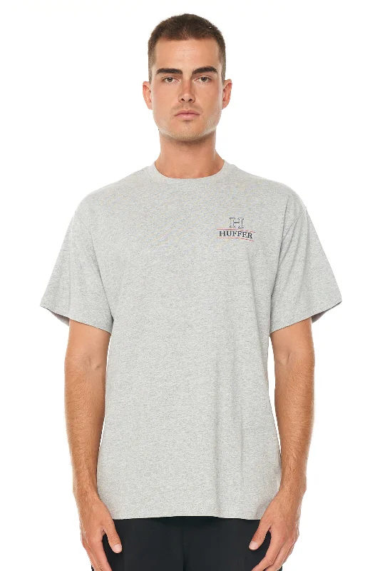 Huffer Mens Sup Tee/ Sign Off Grey Marle