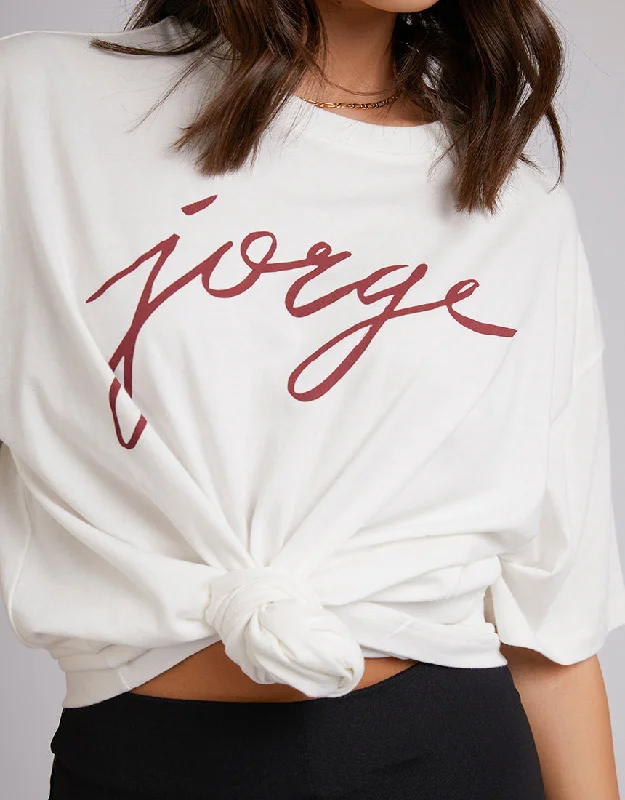 Jorge Script Tee Burgundy