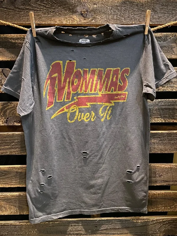 Momma's Over It Distressed T-Shirt