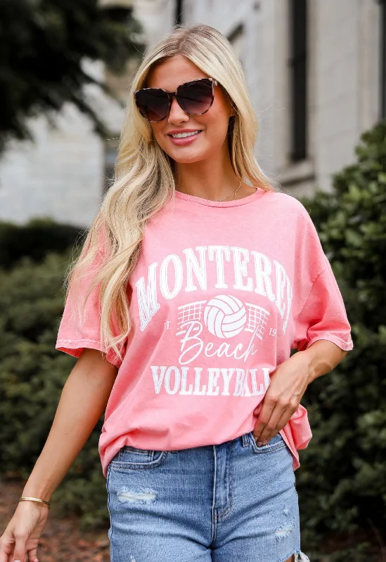 Monterey Beach Volleyball Coral Graphic Tee