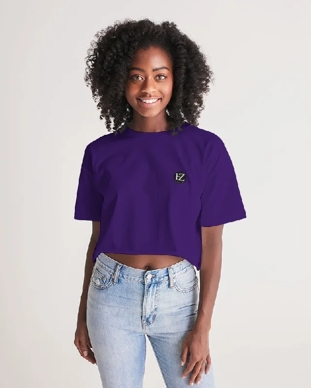 PURPLE FLITE Women's Lounge Cropped Tee