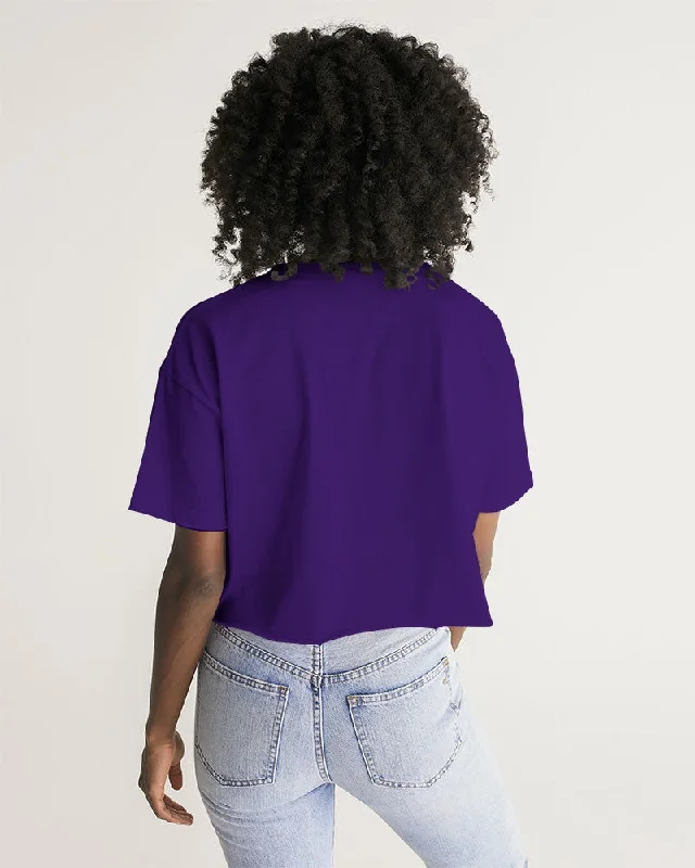 PURPLE FLITE Women's Lounge Cropped Tee