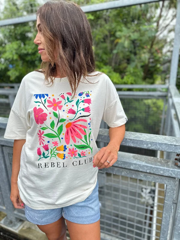 Rebel Club by Shine On Tee - Vintage Flower - Off White