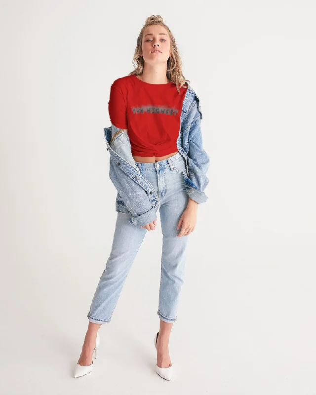 RED ZONE Women's Twist-Front Cropped Tee