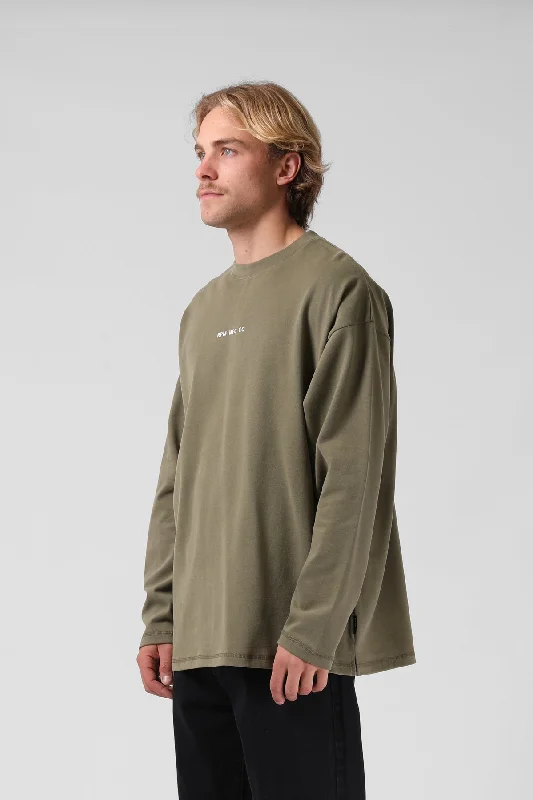 RPM Mens Sanded OS L/S Tee Vintage Sage