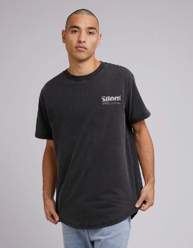 Silent Theory Mens Chase Tee Washed Black