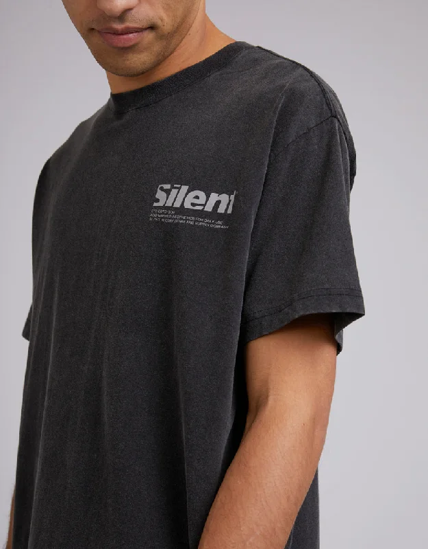 Silent Theory Mens Chase Tee Washed Black