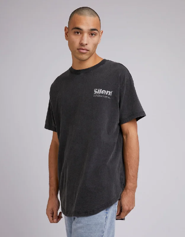 Silent Theory Mens Chase Tee Washed Black