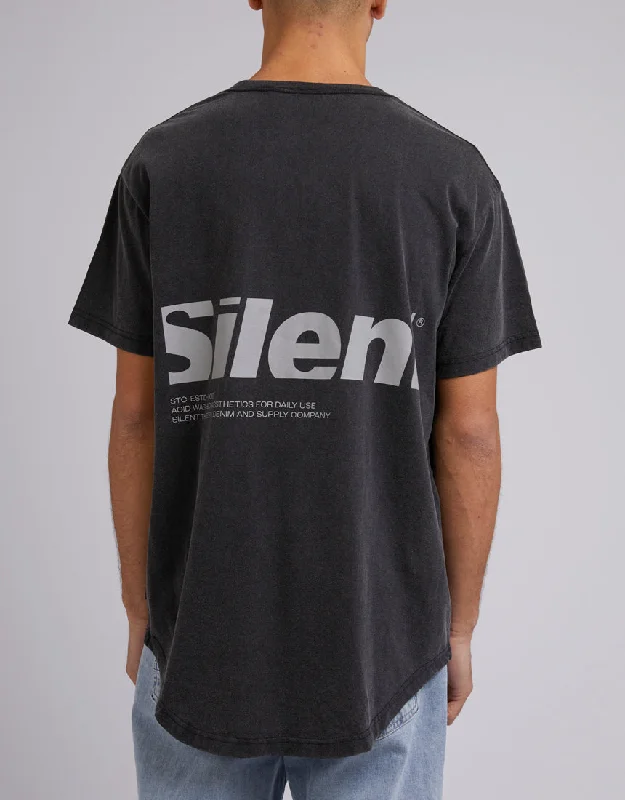 Silent Theory Mens Chase Tee Washed Black