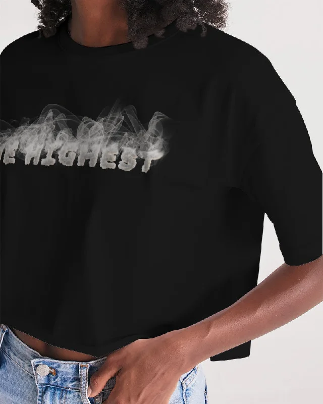 SMOKIN BLACK Women's Lounge Cropped Tee