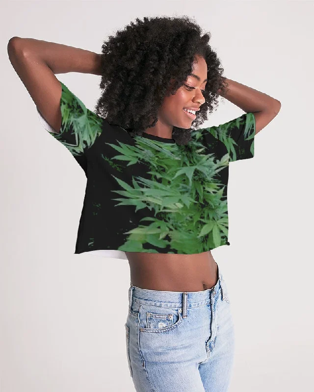 THE BUD - DARKER SHADE Women's Lounge Cropped Tee