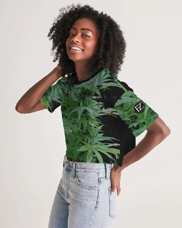 THE BUD - DARKER SHADE Women's Lounge Cropped Tee