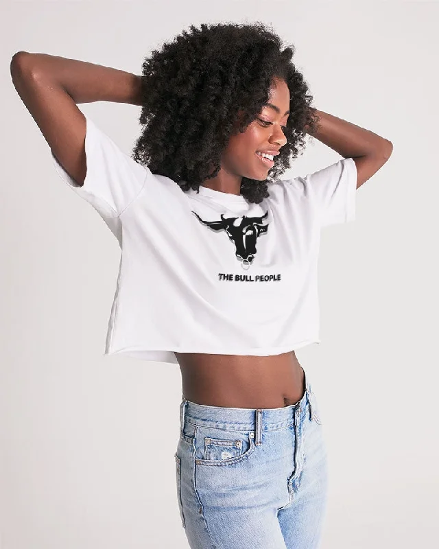 THE WHITE  BULL Women's Lounge Cropped Tee