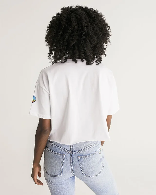 THE WHITE  BULL Women's Lounge Cropped Tee