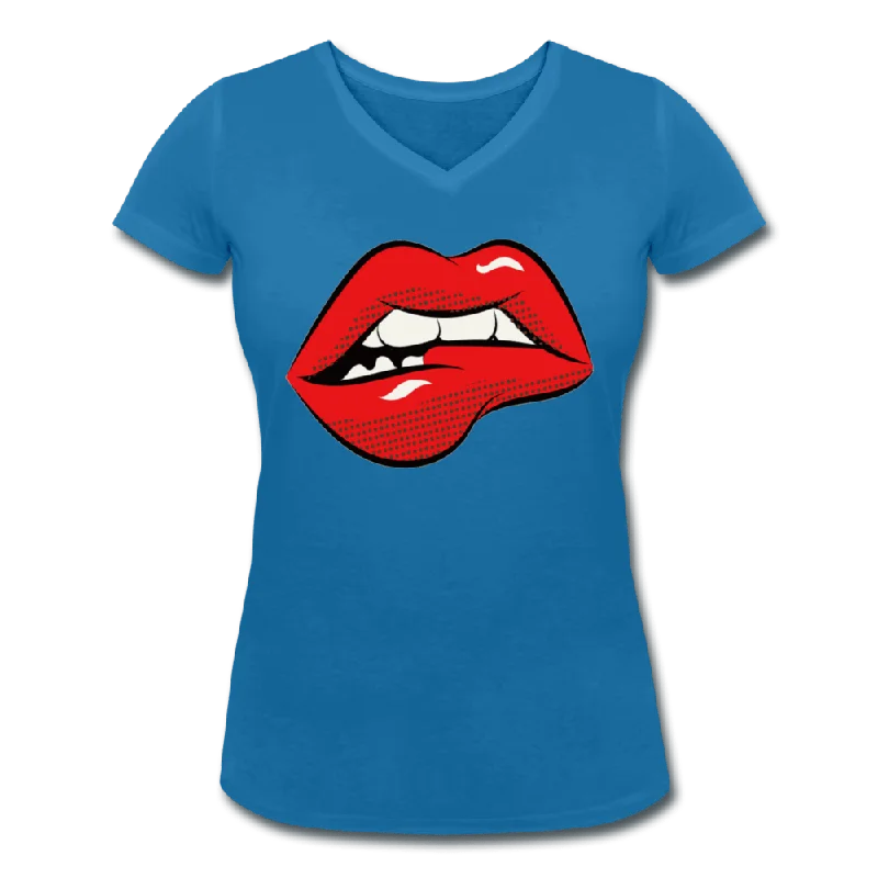 WOMENS KISS ORGANIC V-NECK T-SHIRT