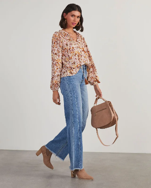 Frances Floral Peasant Blouse