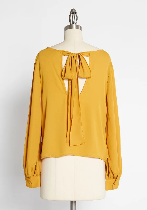 ModCloth x Collectif Bow For the Bold Tie Back Blouse